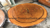 TIGERSLAB-MERBAU ROUND TABLE TOP (DIAMETER 4 FT) Tigerslab Solid Wood-Table Slab