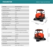 WELDUM W1880 - LARGE ELECTRIC RIDE-ON SWEEPER Penyapu Jalan Raya Alat Pembersih Lantai / Penyelenggaraan