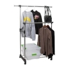 Durable Steel & Adjustable Height Double Garment Rack Wardrobe Bedroom