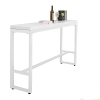 ACCENT White Steel Leg Melamine Board Bar Table (White) Bar Table & Stool Kitchen & Dining