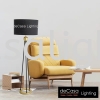 DESIGNER FLOOR LAMP BLACK WITH GOLD HOLDER Designer Floor Lamp FLOOR LAMP