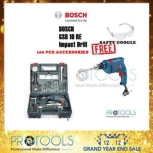 BOSCH GSB10RE IMPACT DRILL PROFESSIONAL - FOC 100 PCS ACCESSORIES - 6 MONTH WARRANTY