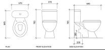 Delgado 2311A Washdown Close Coupled Water Closet