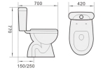 Enorme 8012 Washdown Close Coupled Water Closet