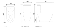 Vortice 1039 Vortex One Piece Water Closet