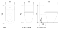 Combos 1030 Washdown One Piece Water Closet