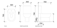 Amor 2080A Washdown Close Coupled Water Closet