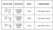 TRN1200 Foldable & Moveable  Training Table 