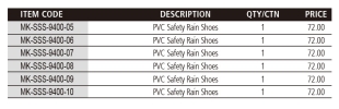 MK-SSS-9400 MR MARK PVC SAFETY RAIN SHOES Foot Protection