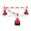 White Bars with Red Reflective Sheeting Expandable Barrier Traffic Equipments