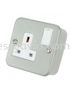 SIRIM 13A 230V 1 Gang Metal Clad Switch Socket Outlet Grey Color Colour MCSS-131 CABLE / POWER/ ACCESSORIES