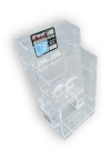 607502 - Brochure Holder 1/3 A4 2 Layer w Hook (B362)  COUNTER TOP BROCHURE STANDS