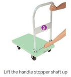 GOOD QUALITY, SMOOTH HANDLING 150KG HAND TROLLEY PLATFORM SIZE: 400MM X 700MM, MODEL HT150 (MADE IN MALAYSIA).