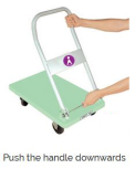 GOOD QUALITY, SMOOTH HANDLING 150KG HAND TROLLEY PLATFORM SIZE: 400MM X 700MM, MODEL HT150 (MADE IN MALAYSIA).