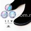 SW, HEART CRYSTAL BUTTON, 3023#, 12*10.5MM/14*12MM, 001AB Sew-On Stone SW Crystal Collections 