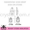 SW, DROP SEW-ON STONE, 12*7MM/18*10.5MM, 001 CRYSTAL Sew-On Stone SW Crystal Collections 