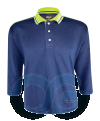 Unisex Long Sleeve Collar-Tee (2135LS-EZ/222) Honey Comb Collar-Tee