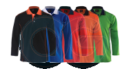 Unisex Long Sleeve Collar-Tee (2521LS-EZ/222) Honey Comb Collar-Tee
