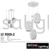 PENDANT LIGHT (LY9005-3RB) Retro Loft Design Pendant Light PENDANT LIGHT