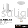 PENDANT LIGHT (LY9020-5RB-WH) Retro Loft Design Pendant Light PENDANT LIGHT