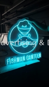 Fishman Canteen Neon Light Signage - light blue Neon Light