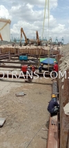  Temporary Sheet Piles Cofferdam for Accident Water Buffering Pool  & Rain Water Tank Sheet Piling  Project Completed