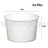 Single Wall Paper Bowl 850cc with cover (Plain White) Paper Bowl Bowl