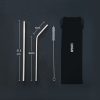 3-in-1 Stainless Steel Drinking Straw Canvas Set - MS 1004 Lunch Box & Cutlery Set Drinkware & Container  Corporate Gift