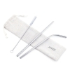 3-in-1 Stainless Steel Drinking Straw Canvas Set - MS 1004 Lunch Box & Cutlery Set Drinkware & Container  Corporate Gift