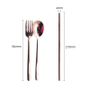 3-in-1 Rose Gold Cutlery and Straw Canvas Set - MS 1011 Lunch Box & Cutlery Set Drinkware & Container  Corporate Gift