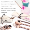 3-in-1 Rose Gold Cutlery and Straw Canvas Set - MS 1011 Lunch Box & Cutlery Set Drinkware & Container  Corporate Gift