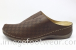 Plus Size Comfort Half-Slip-On Shoe -PS 818-3- COFFEE Colour Plus Size Shoes