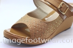 PlusSize Women 2.5 inch Wedges- PS-6188-6- TAN Colour Plus Size Shoes