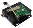 PCI-E Card To 4 port Remote USB 3.0 Over Fiber Extender | Converter 每 Kit USB Over Fiber Extenders Video Audio Transmission Equipment AD-Net