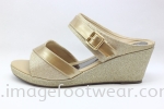 PlusSize Women 2.5 inch Wedges- PS-618-21 LIGHT GOLD Colour Plus Size Shoes