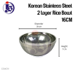 Double Layer Stainless Steel Rice Bowl Bowls Food Storage