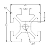 CP2525-6 ALUMINIUM PROFILE