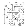 CP4545-10 ALUMINIUM PROFILE