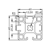 CP4040L2SA-8 ALUMINIUM PROFILE