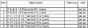 FIN COMB  Supco Air-Cond and Refrigeration Tooling