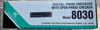 KYORITSU 8030 PHASE INDICATOR Kyoritsu Phase Indicators