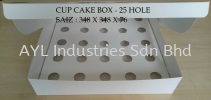 CUP CAKE BOX - 25 HOLE (348X348X76) PAPER CUP BOX CAKE BOX