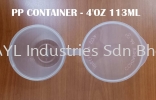 PP CONTAINER WITH HINGED (4'OZ) (113ML) PP CONTAINER WITH HINGED CONTAINER