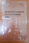 PP PUNCH 6 HOLES (10 X 16 X0.04) (2KG) PP PUNCH HOLES PP PLASTIK BAG