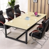 Person Black Frame Steel Large Simple Office Meeting Table Office Table Office Furniture