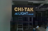 3D Lettering gold stainless steel box up with LED bulb 3D Letter Sign