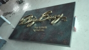 3D Lettering gold stainless steel box up 3D Letter Sign