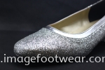 PlusSize Women 1 inch Heel Shoe- PS-1207 GLITTER SILVER Colour8 Plus Size Shoes