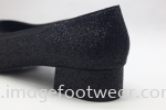 PlusSize Women 1 inch Heel Shoe- PS-1207 GLITTER BLACK Colour Plus Size Shoes