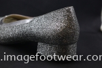 PlusSize Women 1 inch Heel Shoe- PS-1207 GLITTER SILVER Colour8 Plus Size Shoes